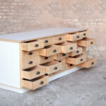 Comptoir ancien bois magasin boutique bar caisse clair tiroir
