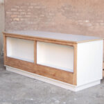 Comptoir ancien bois magasin boutique bar caisse clair tiroir
