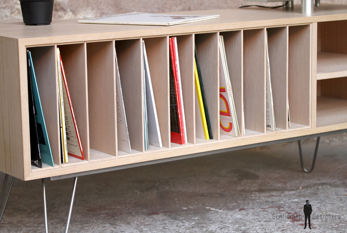 Meuble vinyle bois clair fabriqué en france