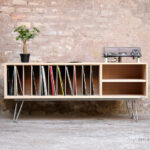 Meuble vinyle bois clair fabriqué en france