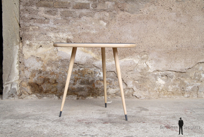 En Table Rénovée Basse Vintage BoisGris Anthracite Tripode qSpzVUM