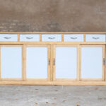 Comptoir ancien bois magasin boutique bar caisse clair tiroir