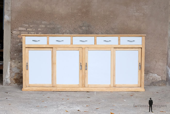 Comptoir ancien bois magasin boutique bar caisse clair tiroir