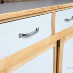 Comptoir ancien bois magasin boutique bar caisse clair tiroir
