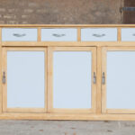 Comptoir ancien bois magasin boutique bar caisse clair tiroir