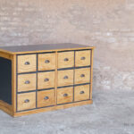 Comptoir ancien bois magasin boutique bar caisse clair tiroir