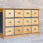 Comptoir ancien bois magasin boutique bar caisse clair tiroir