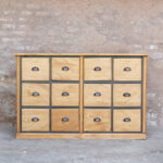 Comptoir ancien bois magasin boutique bar caisse clair tiroir