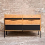Comptoir ancien bois magasin boutique optique caisse clair tiroir