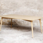 Table chene massif made in france grande scandinave pieds compas