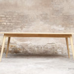 Table chene massif made in france grande scandinave pieds compas