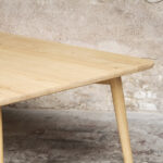 Table chene massif made in france grande scandinave pieds compas