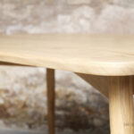 Table chene massif made in france grande scandinave pieds compas