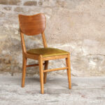 Lot de 6 chaises vintage scandinave teck et velours