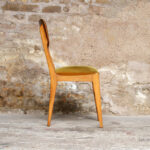 Lot de 6 chaises vintage scandinave teck et velours