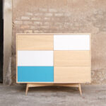 Grande commode vintage sur mesure made in france chene