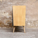 Commode vintage chêne clair, rénovée, 3 tiroirs