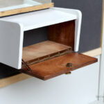Meuble entrée miroir porte manteau vide poche