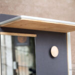 Meuble entrée miroir porte manteau vide poche