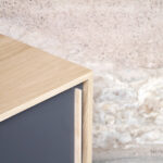 Meuble tv hifi made in france vintage sur mesure chene clair