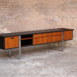 Meuble vinyle enfilade scandinave vintage teck