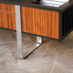 Meuble vinyle enfilade scandinave vintage teck