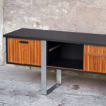 Meuble vinyle enfilade scandinave vintage teck