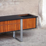 Meuble vinyle enfilade scandinave vintage teck