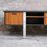 Meuble vinyle enfilade scandinave vintage teck
