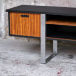 Meuble vinyle enfilade scandinave vintage teck