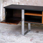 Meuble vinyle enfilade scandinave vintage teck
