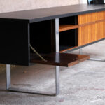 Meuble vinyle enfilade scandinave vintage teck