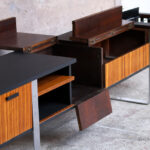Meuble vinyle enfilade scandinave vintage teck