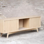 meuble hifi tv bois chêne, made in France, sur-mesure