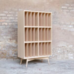 Meuble vinyle vintage sur mesure chine bois made in france