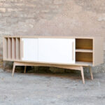 Meuble vinyle vintage sur mesure chine bois made in france