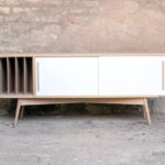 Meuble vinyle vintage sur mesure chine bois made in france