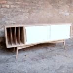Meuble vinyle vintage sur mesure chine bois made in france