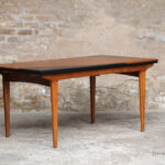 Table vintage scandinave teck graphique rallonge