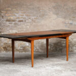 Table vintage scandinave teck graphique rallonge