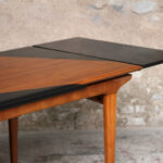 Table vintage scandinave teck graphique rallonge
