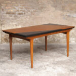 Table vintage scandinave teck graphique rallonge