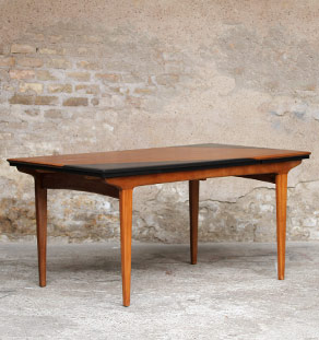 Table vintage scandinave teck graphique rallonge