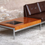Banquette 2 places canapé scandinave chrome bac plante décoration