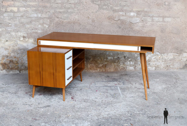 Bureau teck scandinave sur mesure bois