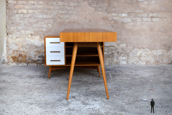 Bureau teck scandinave sur mesure bois