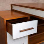 Bureau teck scandinave sur mesure bois