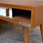 Bureau teck scandinave sur mesure bois