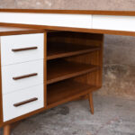 Bureau teck scandinave sur mesure bois