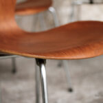 10 chaises vintage scandinave teck, Fritz Hansen, Jacobsen, n°7